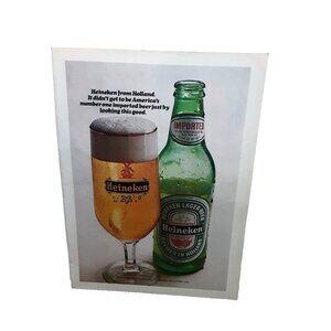1977 Heineken Beer Looking This Good Original Print Ad vintage 70s